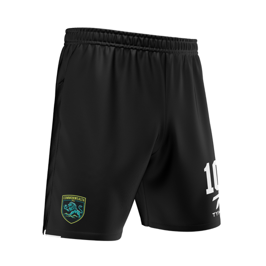 Commonwealth FC | Black Premium Zip Pocket Shorts