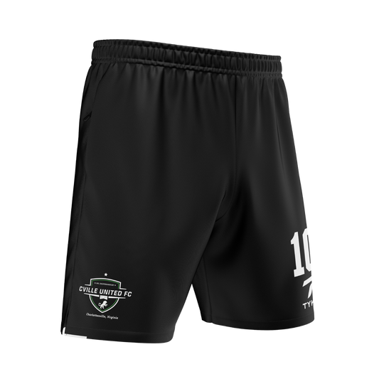 Cville United FC | Black Premium Zip Pocket Shorts