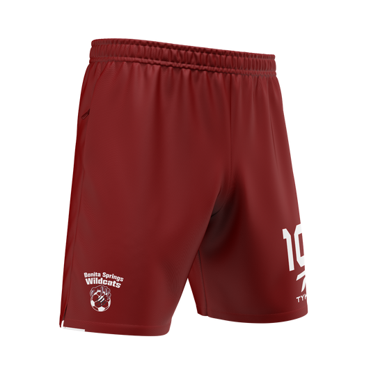 Bonita Springs Wildcats | Red Premium Zip Pocket Shorts